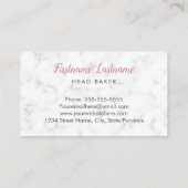 Bäckerei und Catering Marmor Rosa Visitenkarte (Rückseite)