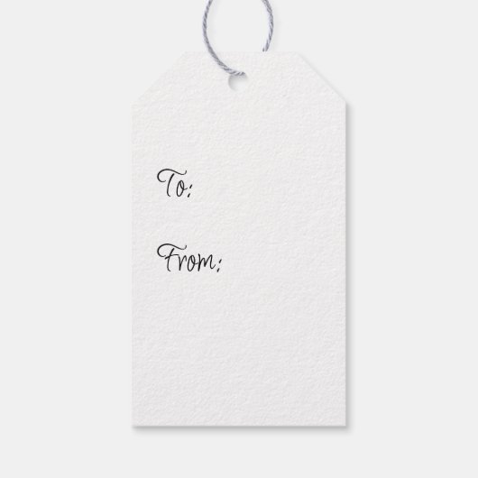 Bäckerei und Kakaoschneedecke Geschenkanhänger (Rückseite)