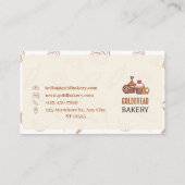 Bäckerei und Party Gold Brot Visitenkarte (Rückseite)