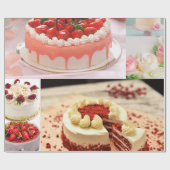 Bäckerei und Tortenmuster Geschenkpapier (Flach)