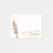 Bäckerei Unternehmen Weizenkeime Post, es notiert Post-it Klebezettel (Vorderseite)