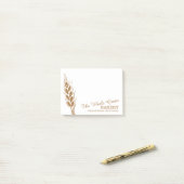 Bäckerei Unternehmen Weizenkeime Post, es notiert Post-it Klebezettel (Auf Schreibtisch)