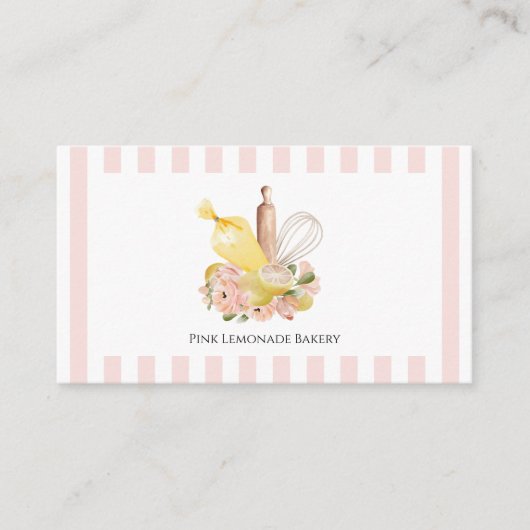 Bäckerei Utensils Bouquet Visitenkarte (Vorderseite)