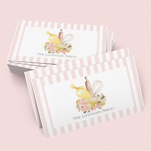 Bäckerei Utensils Bouquet Visitenkarte