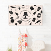 Bäckerei Utensitis Pink Black Business Banner (Insitu)