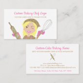 Bäckerei Vegetarian Restaurant Frauen Koch Boss Visitenkarte (Vorne/Hinten)