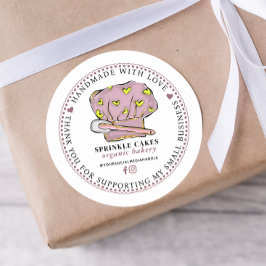 Bäckerei Vielen Dank für Ihr Geschäft Runder Aufkleber