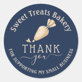 Bäckerei Vielen Dank für Ihre Bestellung Moderne M Runder Aufkleber (Vorderseite)