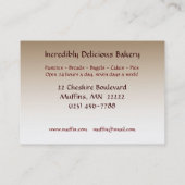 Bäckerei Visitenkarte (Rückseite)