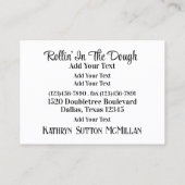 Bäckerei Visitenkarte (Rückseite)