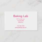 Bäckerei-Visitenkarte Visitenkarte (Rückseite)