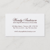 Bäckerei-Visitenkarten Visitenkarte (Rückseite)