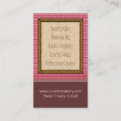 Bäckerei-Visitenkarten Visitenkarte (Rückseite)