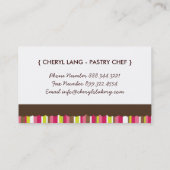 Bäckerei-Visitenkarten Visitenkarte (Rückseite)