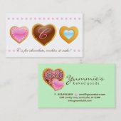 Bäckerei-Visitenkarteplätzchen-Herzschokolade C Visitenkarte (Vorne/Hinten)