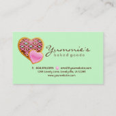 Bäckerei-Visitenkarteplätzchen-Herzschokolade C Visitenkarte (Rückseite)