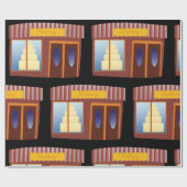 Bäckerei vor dem Kuchen Geschenkpapier (Flach)