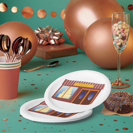 Bäckerei vor dem Kuchen Pappteller