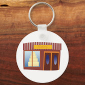 Bäckerei vor dem Kuchen Schlüsselanhänger (Vorderseite)