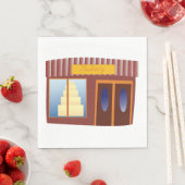 Bäckerei vor dem Kuchen Serviette (Beispiel)