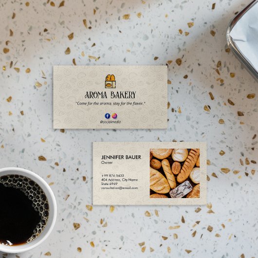 Bäckerei | Warmes Brot klassisch Visitenkarte