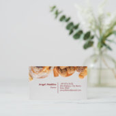 Bäckerei | Warmes Brot weiß Visitenkarte (Stehend Vorderseite)