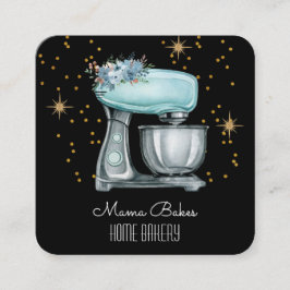 Bäckerei Wasserfarbgebäck Koch Quadratische Visitenkarte