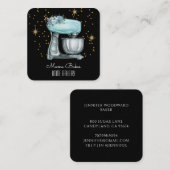 Bäckerei Wasserfarbgebäck Koch Quadratische Visitenkarte (Vorne/Hinten)