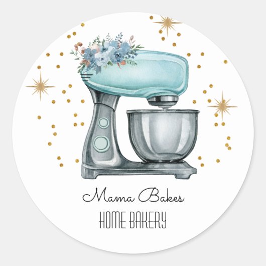 Bäckerei Wasserfarbgebäck Koch Runder Aufkleber (Vorderseite)