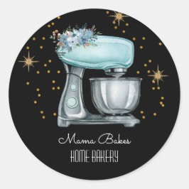 Bäckerei Wasserfarbgebäck Koch Runder Aufkleber
