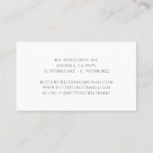 Bäckerei Wasserfarbgebäck Koch Visitenkarte (Rückseite)