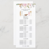 Bäckerei Watercolor Bakers Werkzeuge Utensitive Me Menükarte (Vorne/Hinten)