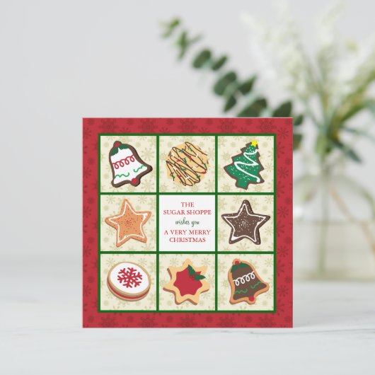 Bäckerei Weihnachtskarten Feiertagskarte (Stehend Vorderseite)