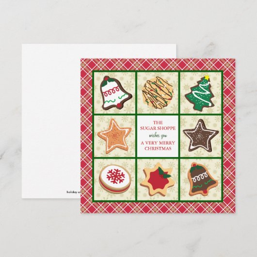 Bäckerei Weihnachtskarten Feiertagskarte (Vorne/Hinten)