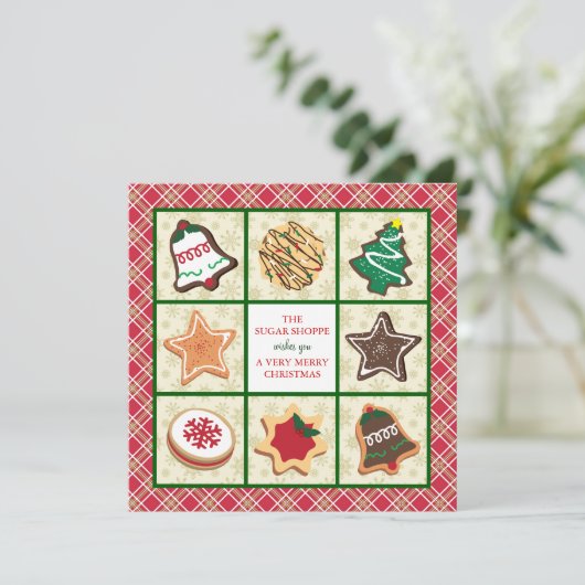 Bäckerei Weihnachtskarten Feiertagskarte (Stehend Vorderseite)