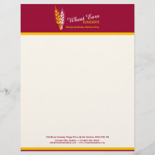 Bäckerei Weizen rot-gelb Business Letters Briefkopf