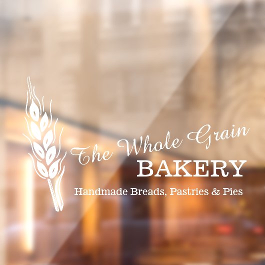 Bäckerei Weizenkorngeschäft Weiß Fensteraufkleber (Blatt 2)