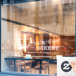 Bäckerei Weizenkorngeschäft Weiß Fensteraufkleber