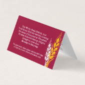 Bäckerei Weizenohren Rotgelb Business Flyer Visitenkarten (Rückseite)