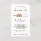 Bäckerei Whisk glitzerndes Gold Visitenkarte (Rückseite)