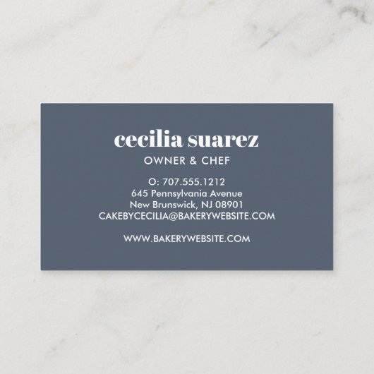 Bäckerei Whisk Spoon Rolling Button Patisserie mod Visitenkarte (Rückseite)