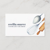 Bäckerei Whisk Spoon Rolling Button Patisserie mod Visitenkarte (Vorderseite)