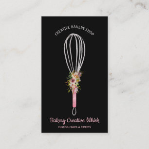 Bäckerei Whisky Logo Konditorei boho Black Rose Go Visitenkarte