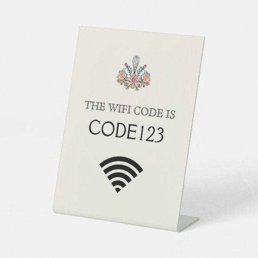 Bäckerei Wifi Code QR Sockelschild (Vorderseite)