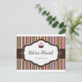 " Bäckerei | Wir haben uns" Postkarte verschoben (Stehend Vorderseite)