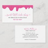 Bäckerei Zuckerguss Tropfen Sprinkles Visitenkarte (Vorne/Hinten)