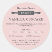 Bäckerei Zuhause Allergie Rechtliche Lizenz Runder Aufkleber (Vorderseite)