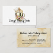 Bäckerei Zuhause Koch Patisserie Konditorei Teig Visitenkarte (Vorne/Hinten)