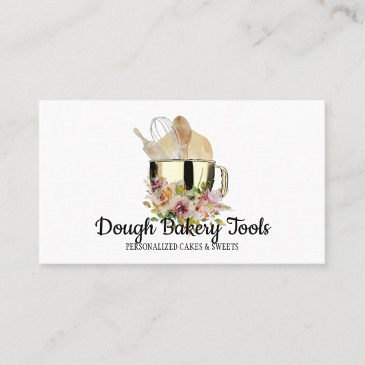 Bäckerei Zuhause Koch Patisserie Konditorei Teig Visitenkarte (Vorderseite)