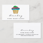 Bäckerei Zuhause Made Cakes Logo Muffa Chicana Läc Visitenkarte (Vorne/Hinten)